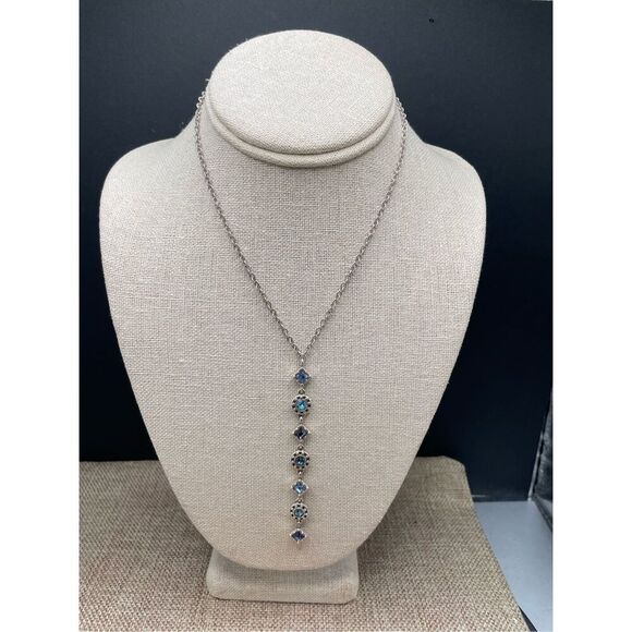 Brighton Necklace Halo Aurora Y Silver and  Tanzanite - Picture 9 of 9